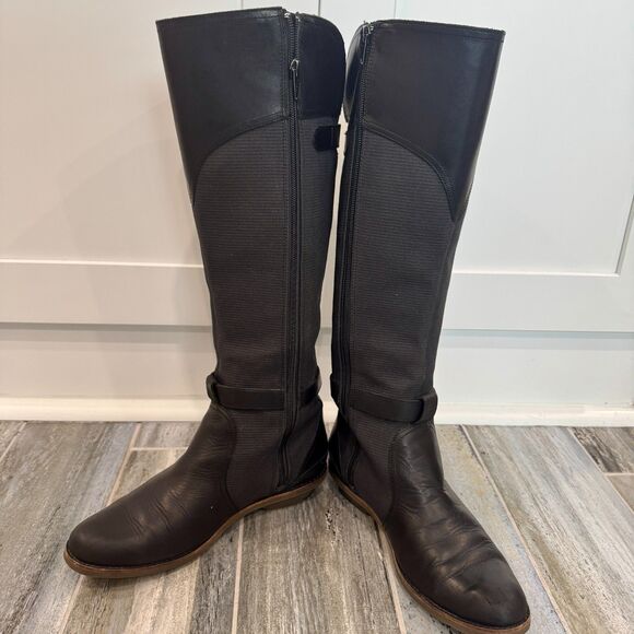 Merrell Adaline Tall Leather Riding Boots w/Zip&Buckle Black Womens Select Grip - Picture 7 of 8